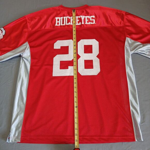 Ohio State Buckeyes Jersey Men XL Red Mesh Football OSU 28 NCAA KA Inc Team Gear - Picture 6 of 8